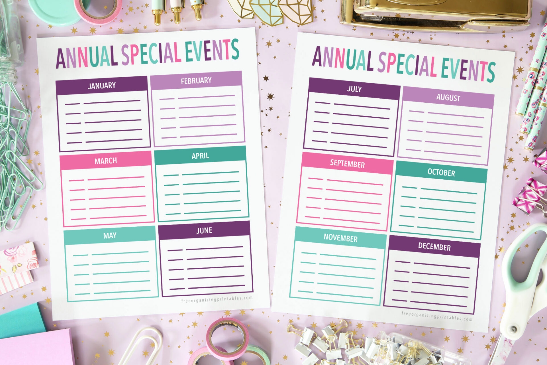Free Printable Perpetual Birthday Calendar Template