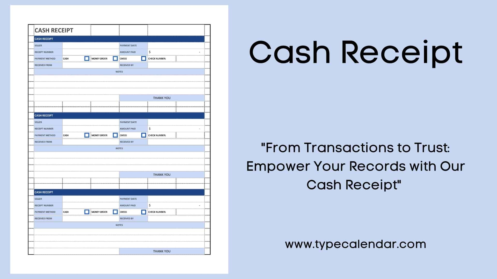 Free Printable Cash Receipt Templates PDF Word Excel Free Printable Cash Receipt Templates PDF Word Excel