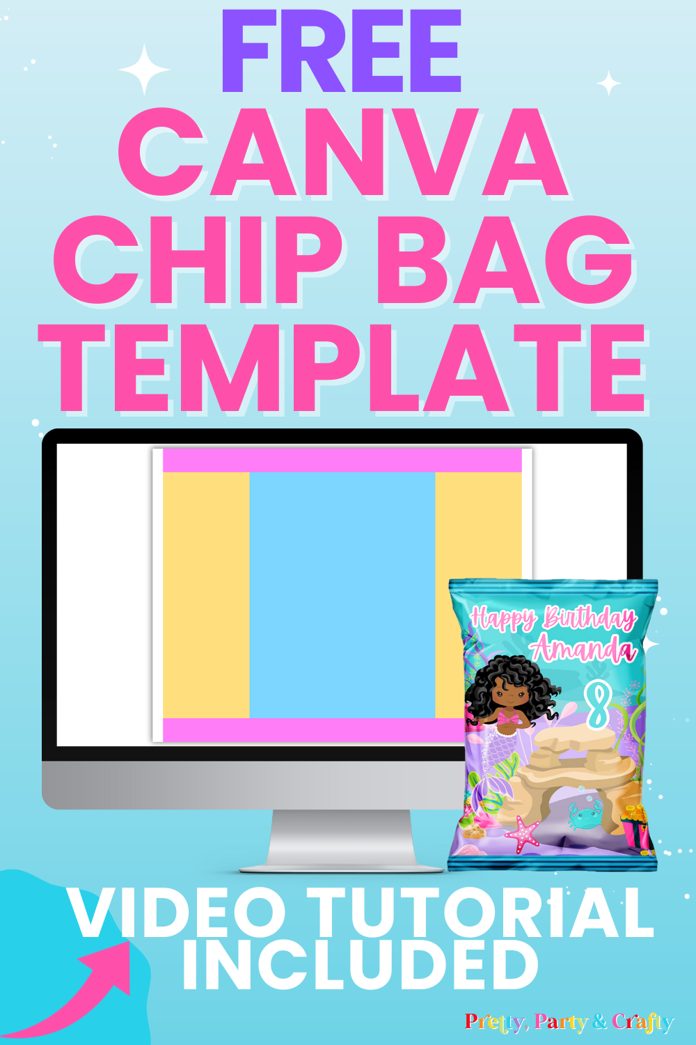 Free Printable Chip Bag Template To Use In Canva Pretty Party Crafty Free Printable Chip Bag Template To Use In Canva Pretty Party Crafty