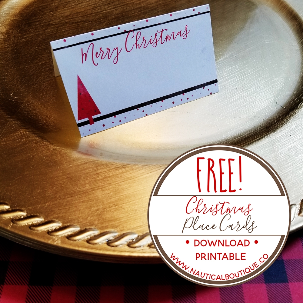 Free Printable Christmas Place Cards Template