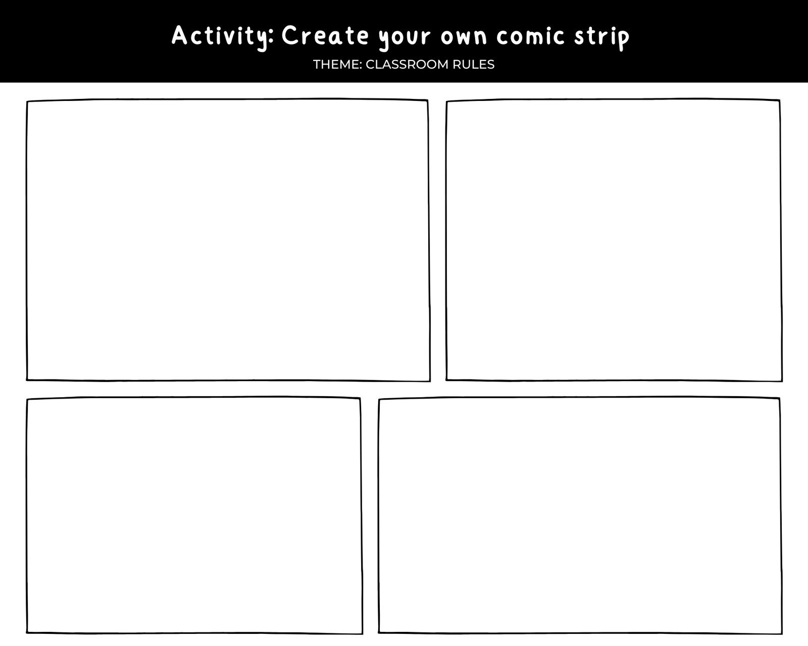 Free Printable Comic Strip Templates Free Printable Comic Strip Templates