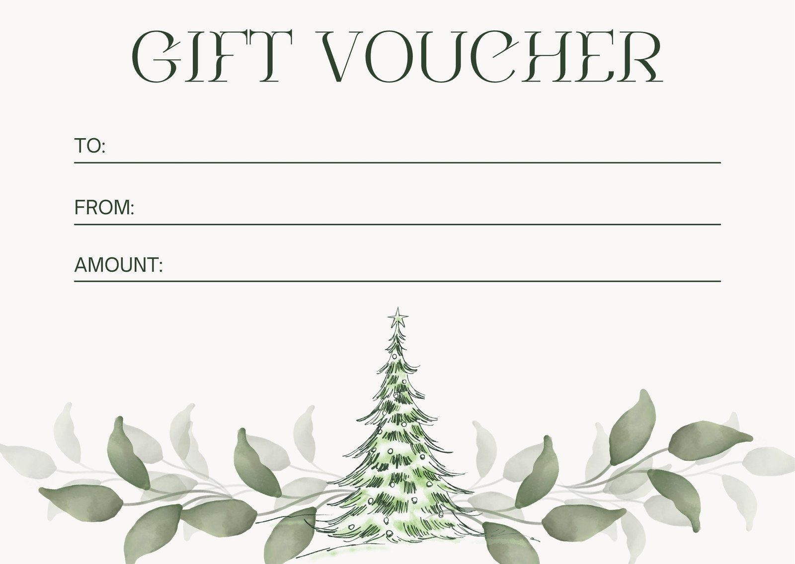 Gift Certificate Template Free Printable