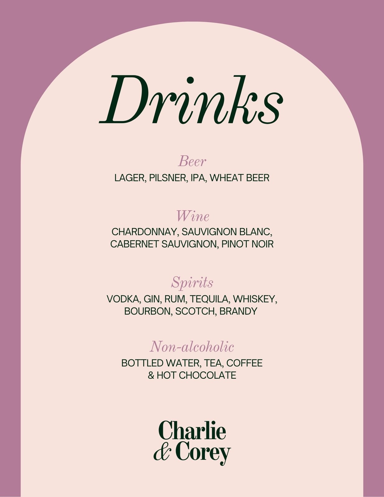 Free Printable Custom Drink Menu Templates Canva Free Printable Custom Drink Menu Templates Canva