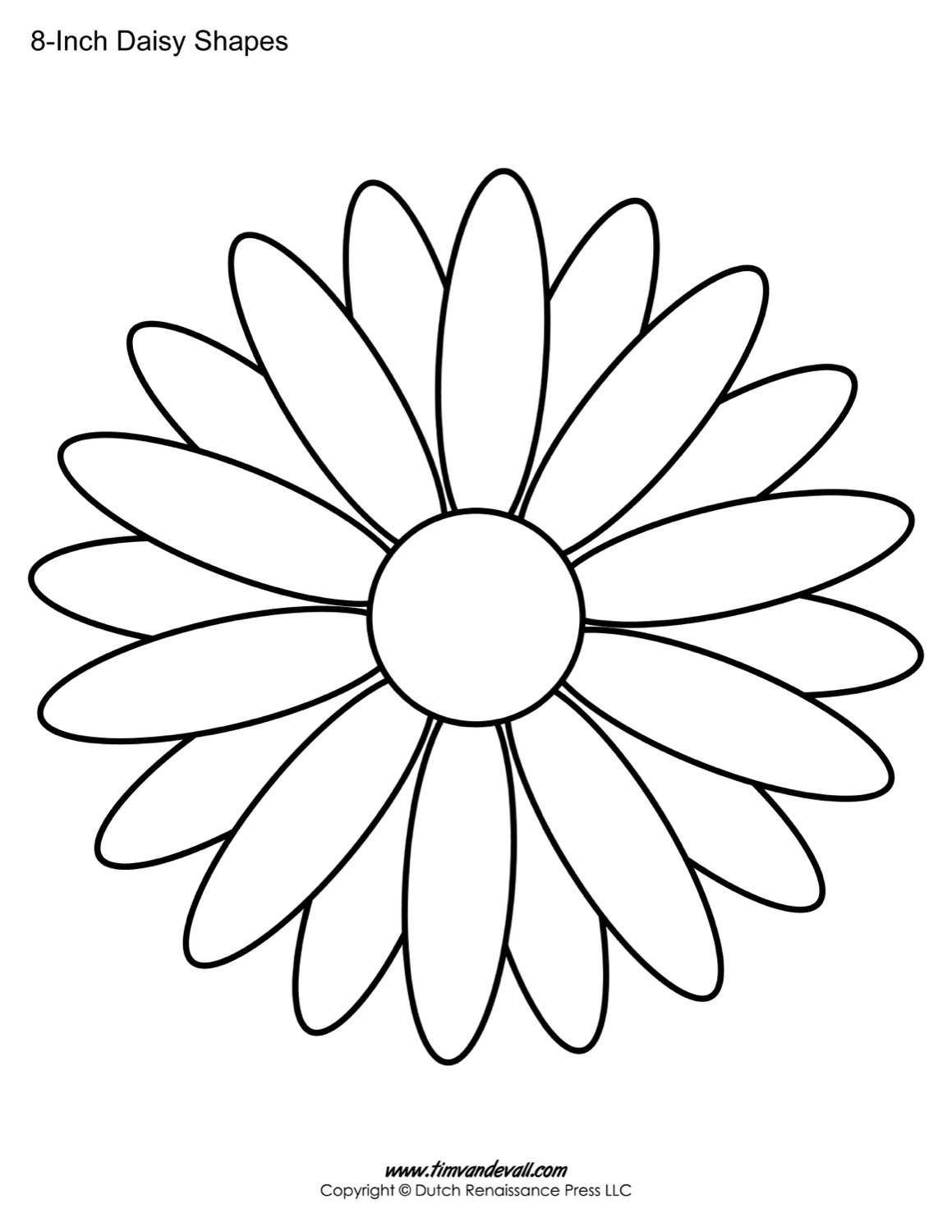 Free Printable Daisy Flower Template