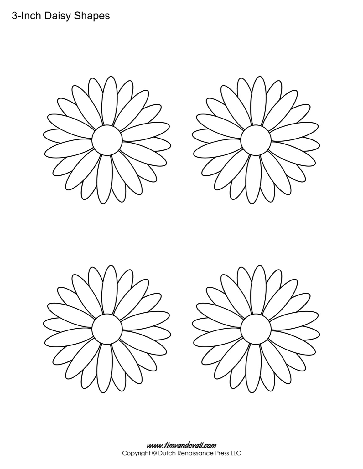 Free Printable Daisy Templates Daisy Shape Flower PDFs Free Printable Daisy Templates Daisy Shape Flower PDFs