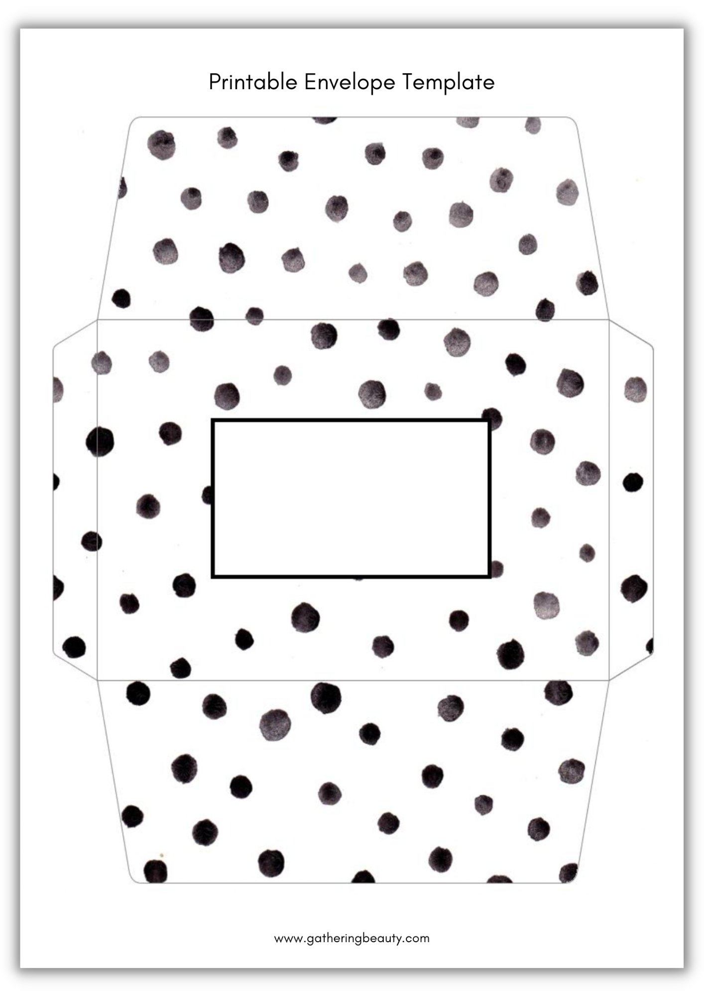 Free Printable A6 Envelope Template