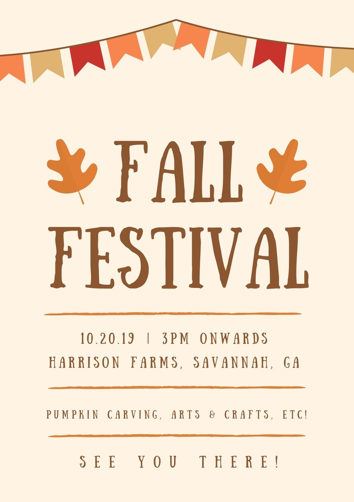 Free Printable Fall Festival Poster Templates Canva Free Printable Fall Festival Poster Templates Canva