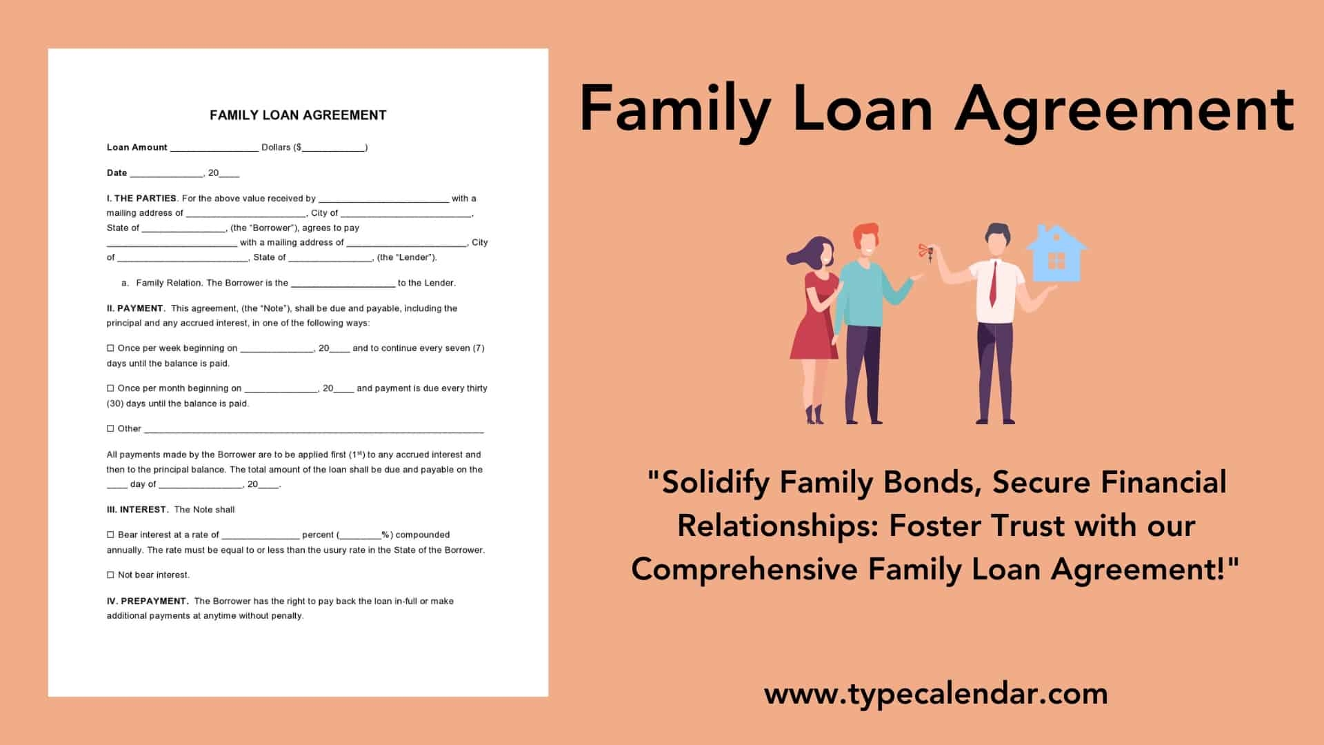Free Printable Family Loan Agreement Templates PDF Word Excel 
