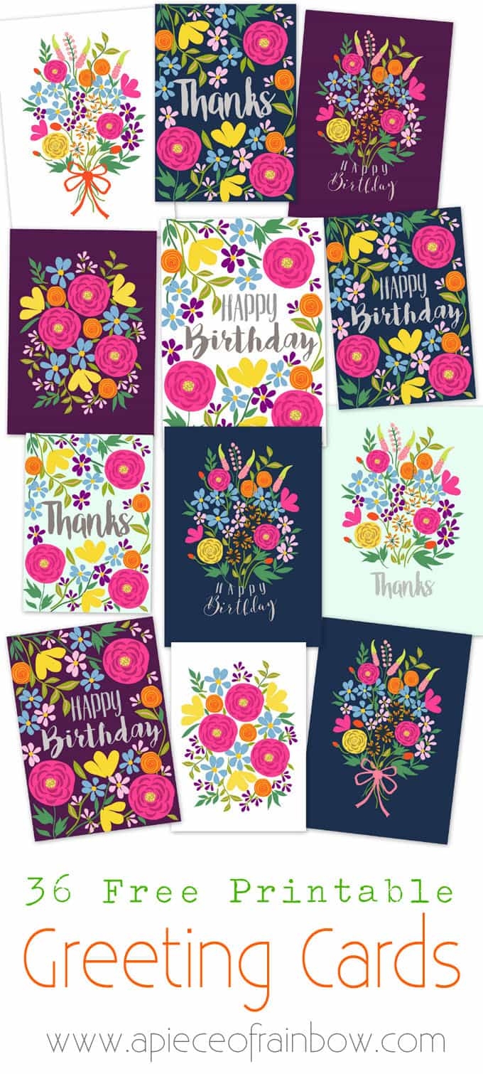 Free Printable Flower Greeting Cards A Piece Of Rainbow Free Printable Flower Greeting Cards A Piece Of Rainbow