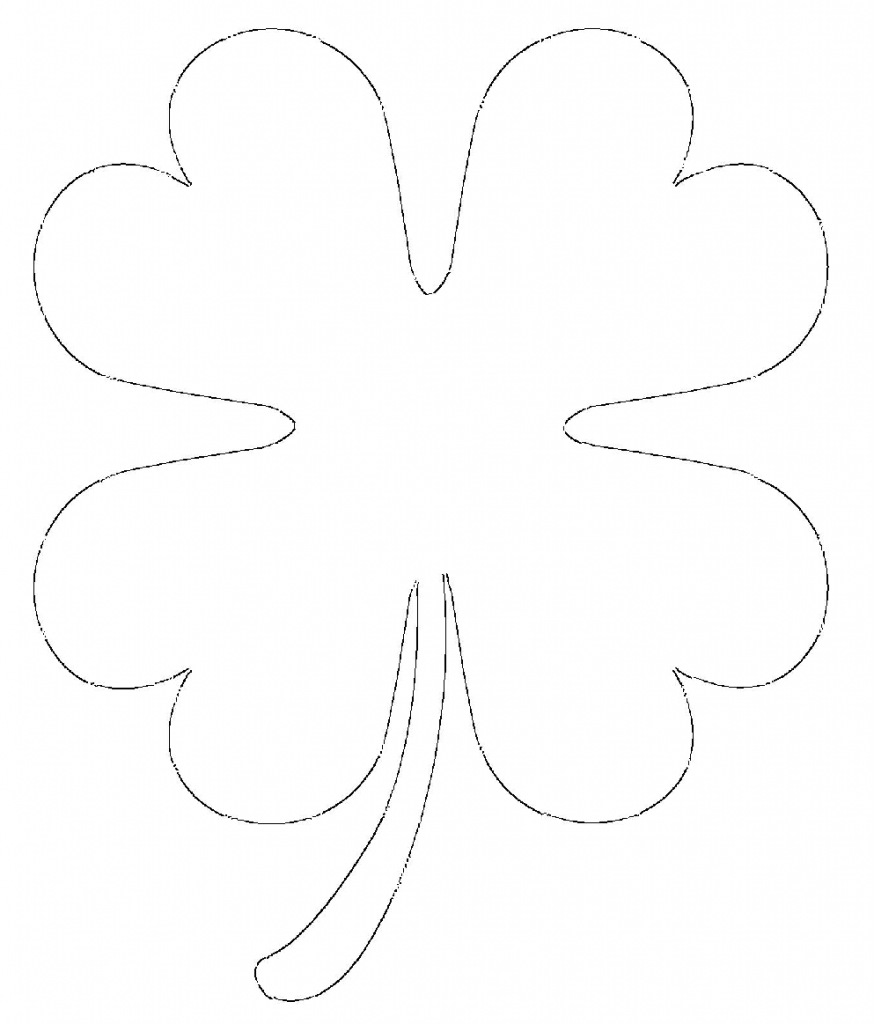 Free Printable Four Leaf Clover Templates