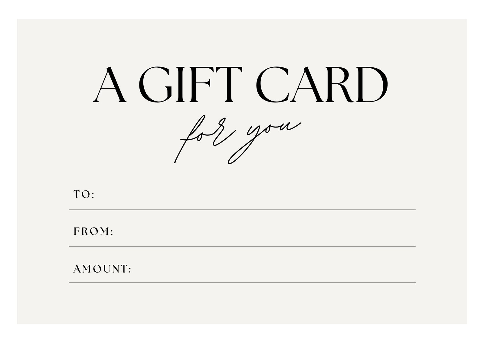 Free Printable Gift Certificate Template