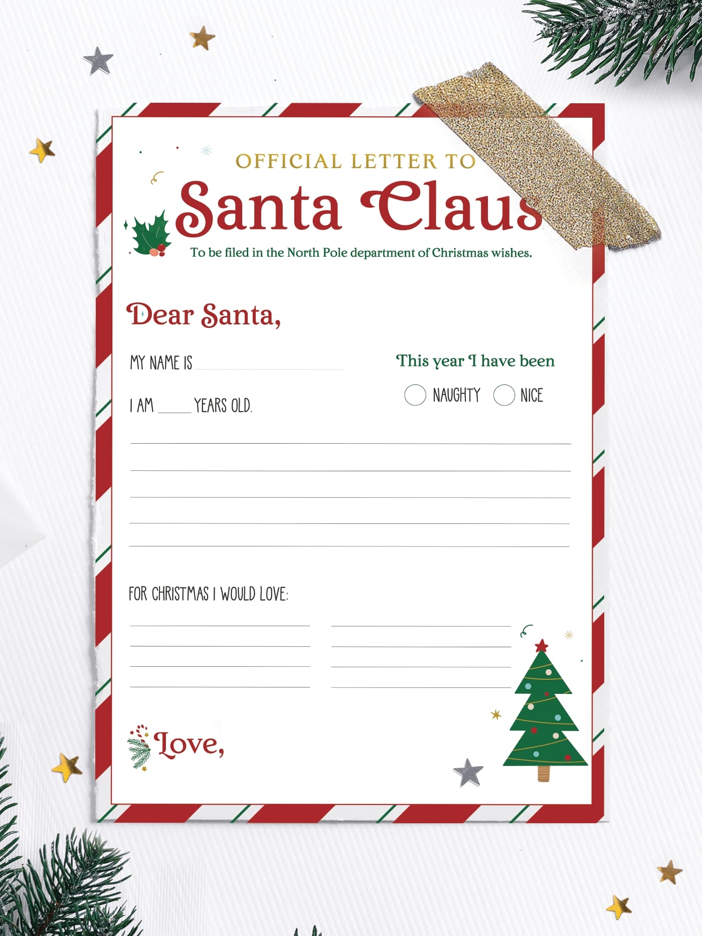 Letters To Santa Template Free Printable Letters To Santa Template Free Printable
