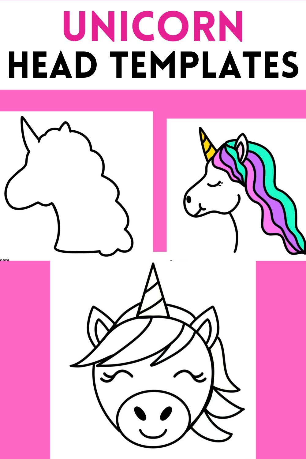 Free Printable Unicorn Face Template