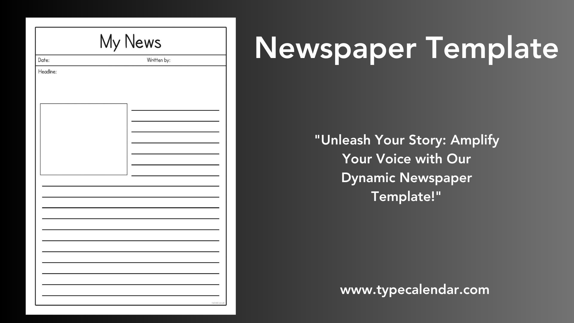 Free Printable Newspaper Templates Word PDF For Kids Students Free Printable Newspaper Templates Word PDF For Kids Students