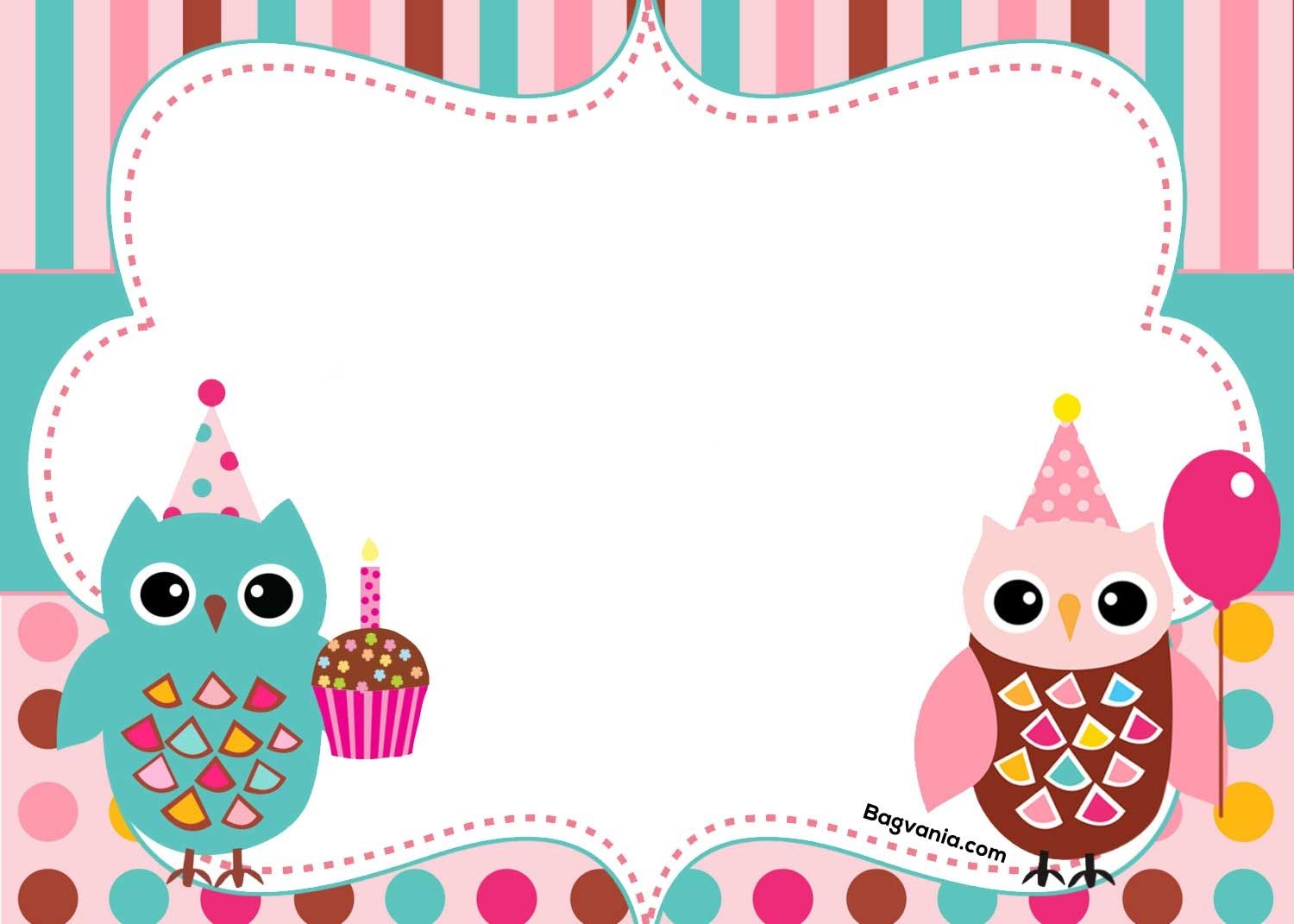Free Printable Owl Birthday Invitation Templates Free Printable Owl Birthday Invitation Templates