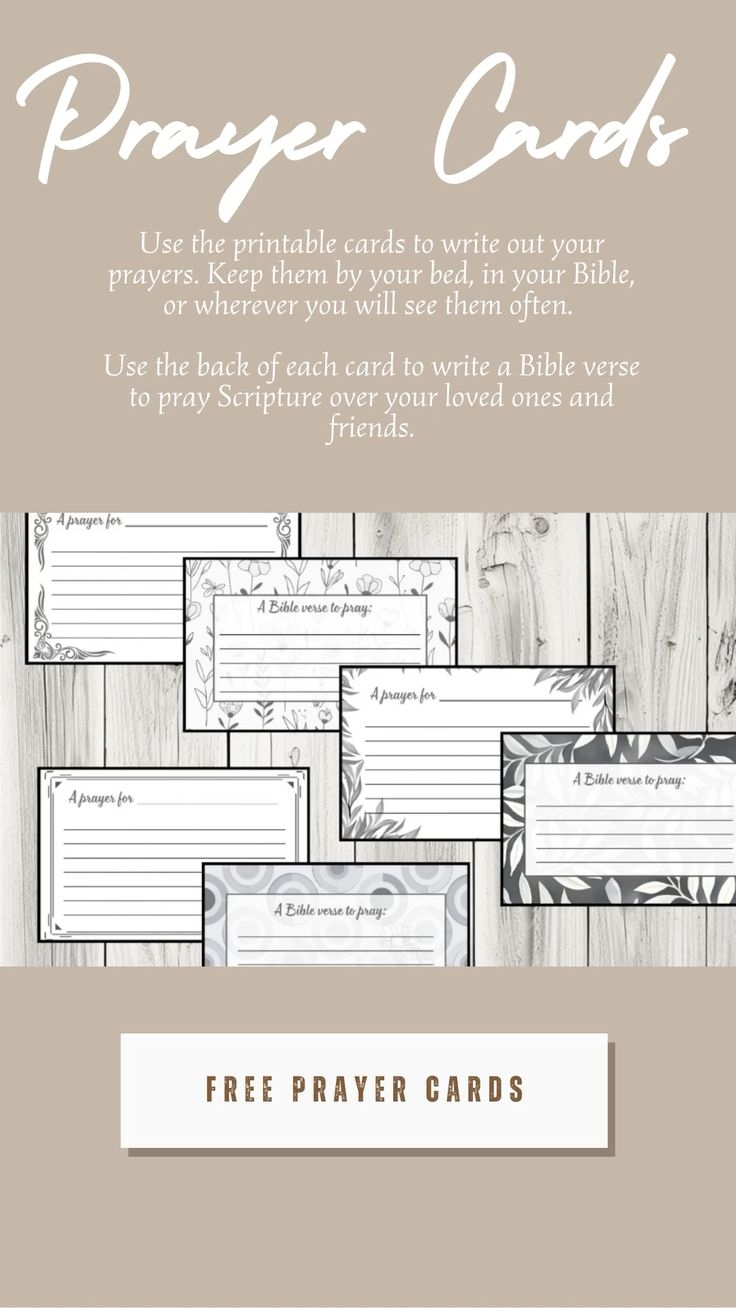 Free Printable Prayer Cards Template