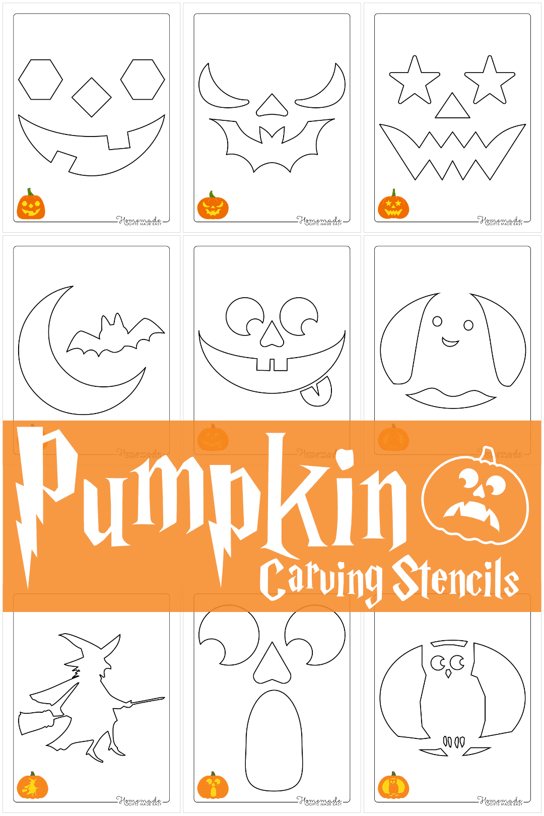 Easy Pumpkin Carving Templates Free Printable