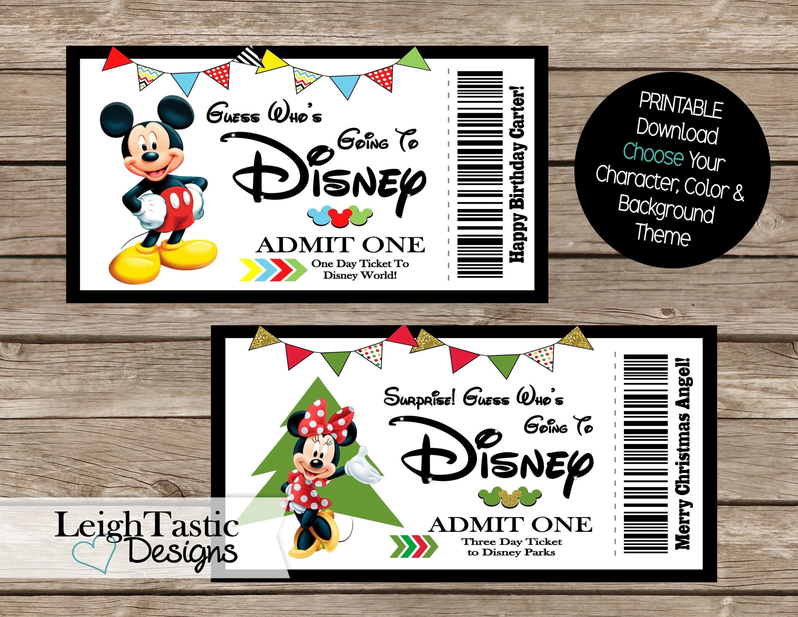 Free Printable Disney World Ticket Templates