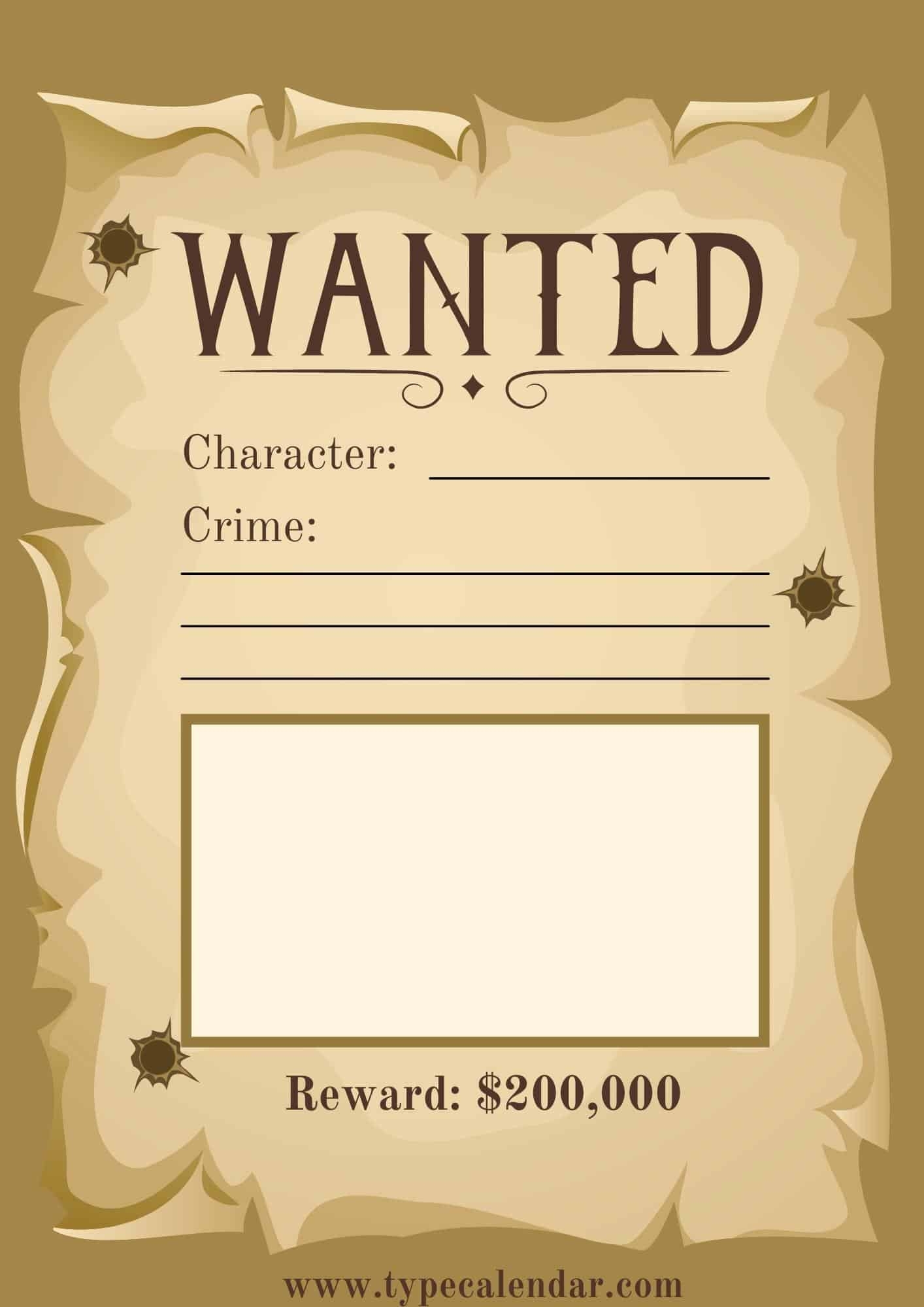 Printable Wanted Poster Template Free Printable Wanted Poster Template Free