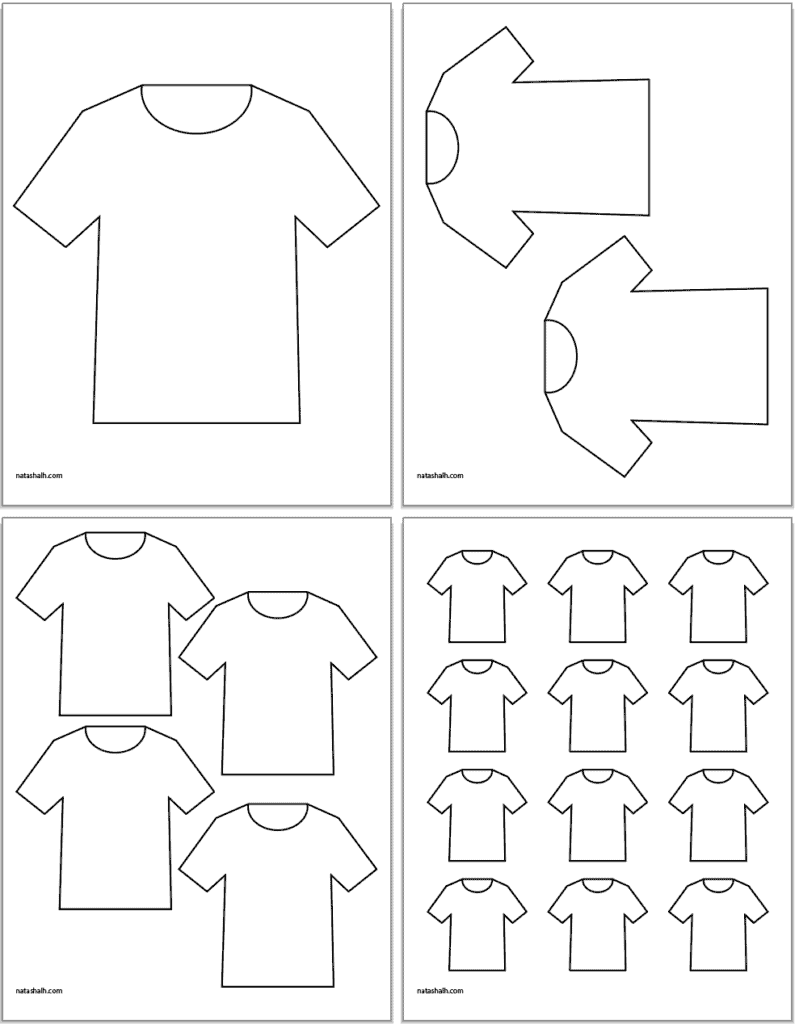 Free Printable White T Shirt Template blank T shirt Coloring Pages The Artisan Life