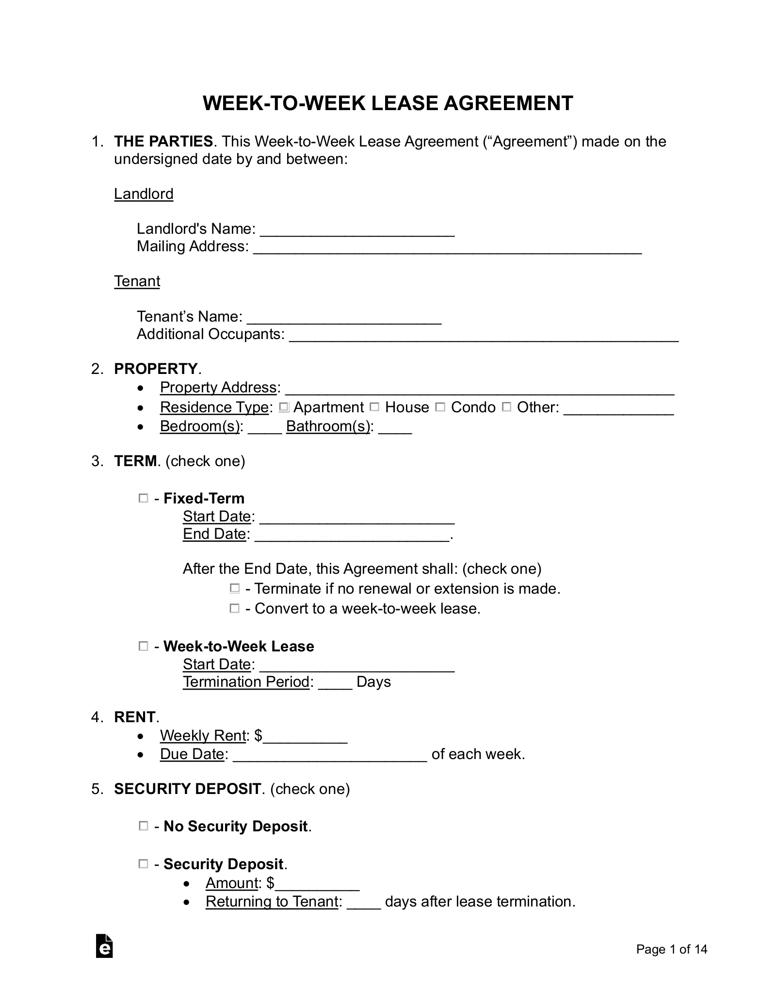 Free Printable Rental Agreement Template Free Printable Rental Agreement Template
