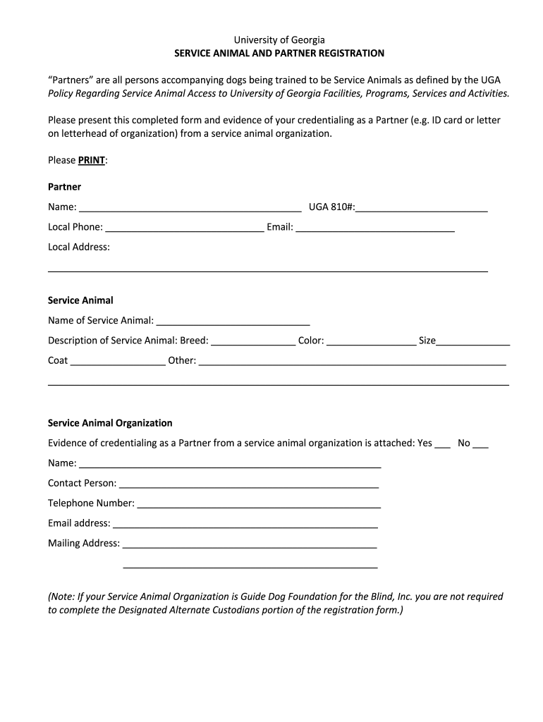 Free Service Dog Certification Download Fill Out Sign Online DocHub