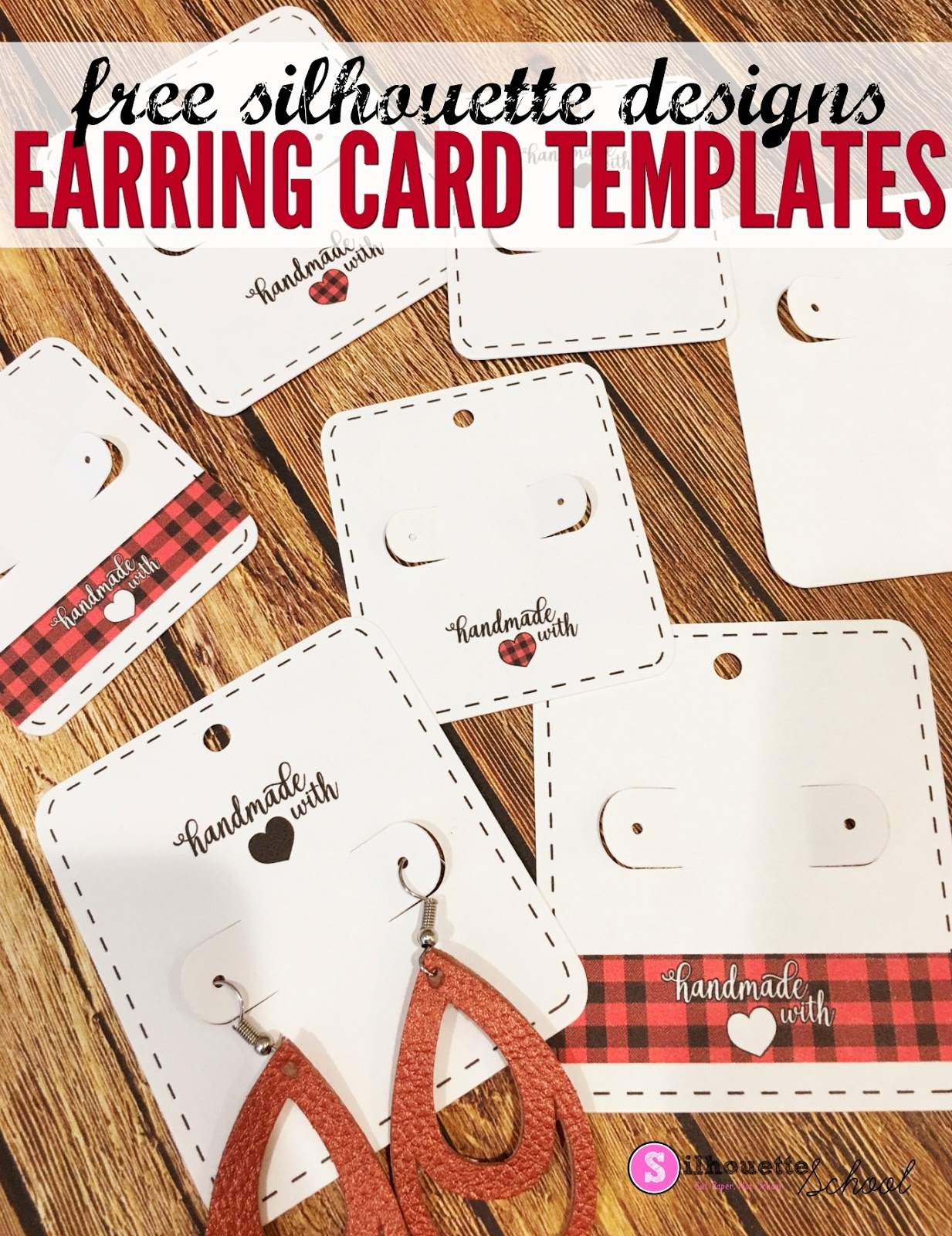 Free Silhouette Earring Card Templates Set Of 8 Silhouette School Free Silhouette Earring Card Templates Set Of 8 Silhouette School