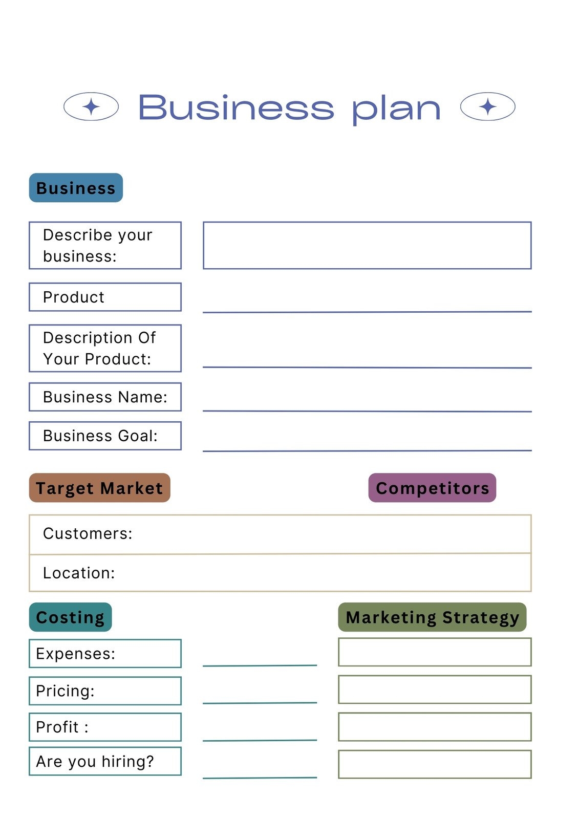 Free Simple Business Plan Templates To Edit And Print Canva Free Simple Business Plan Templates To Edit And Print Canva
