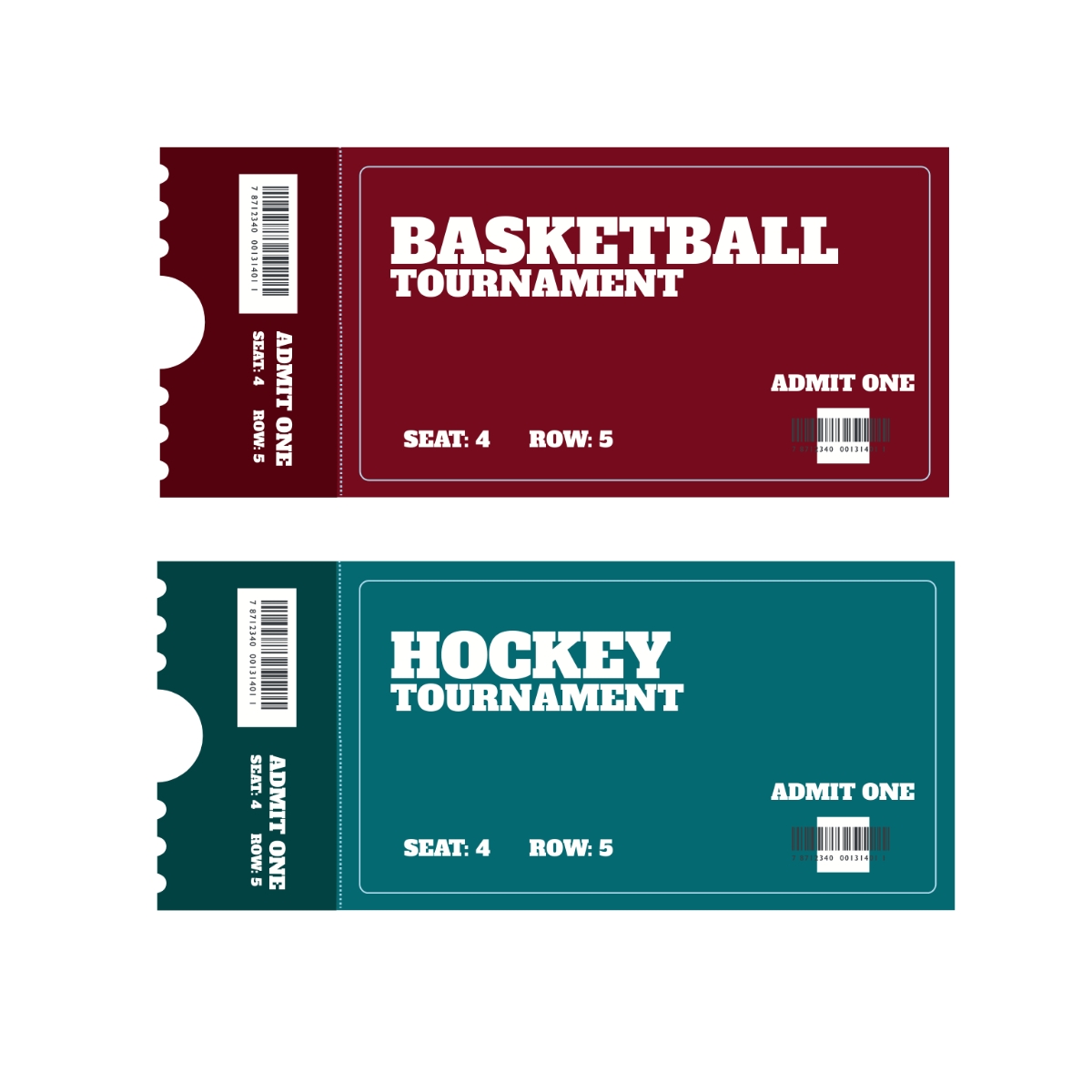 Free Sports Ticket Templates Editable And Printable