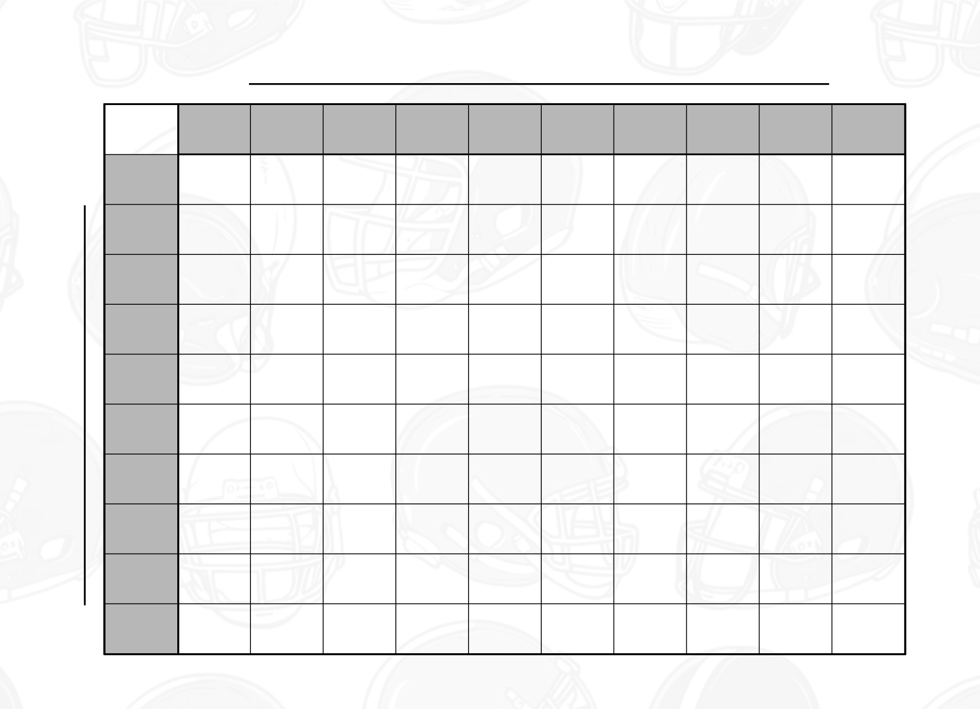 Templates Blank Free Printable Football Squares 100 Templates Blank Free Printable Football Squares 100