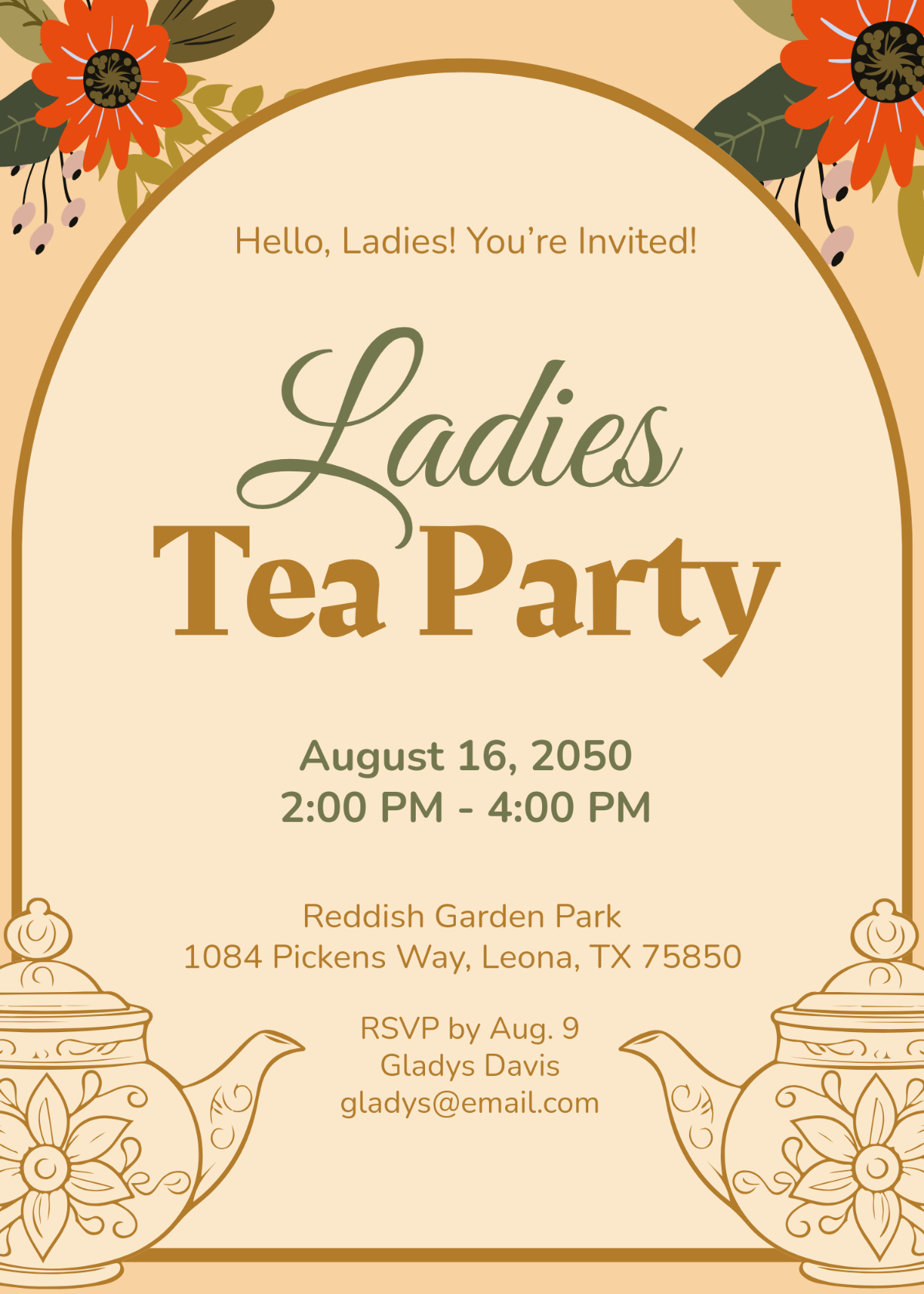 Free Printable Tea Party Invitation Templates Free Printable Tea Party Invitation Templates