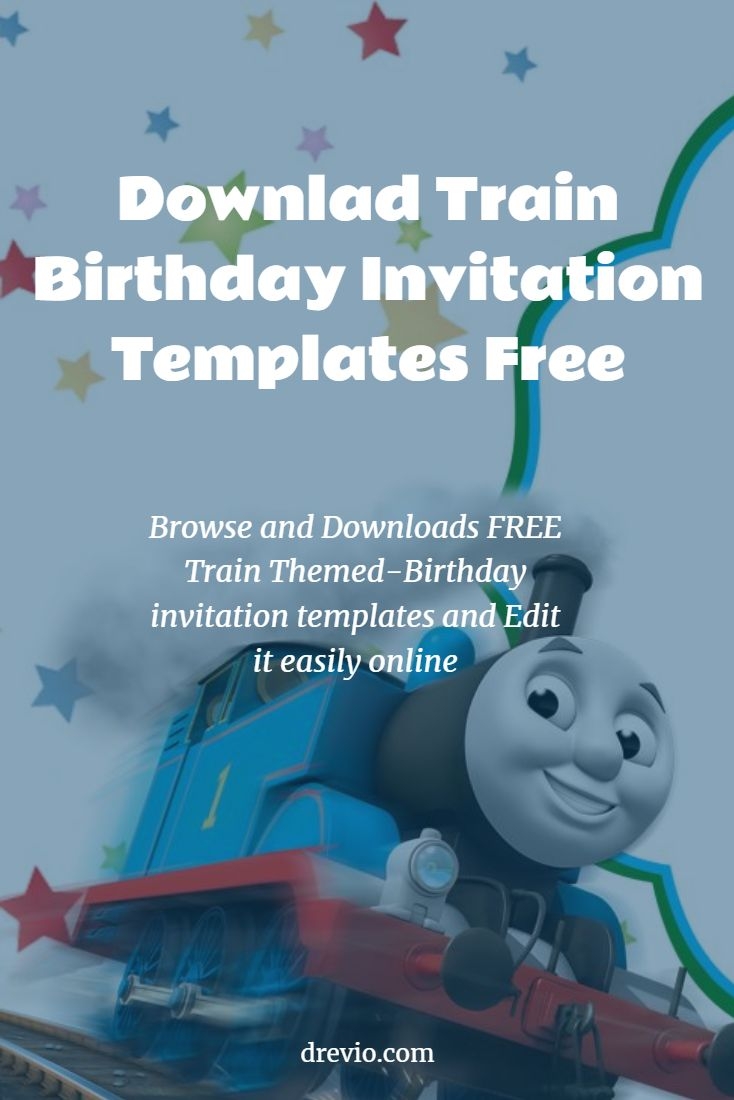 FREE Thomas The Train Invitation Templates Downloadable And Editable