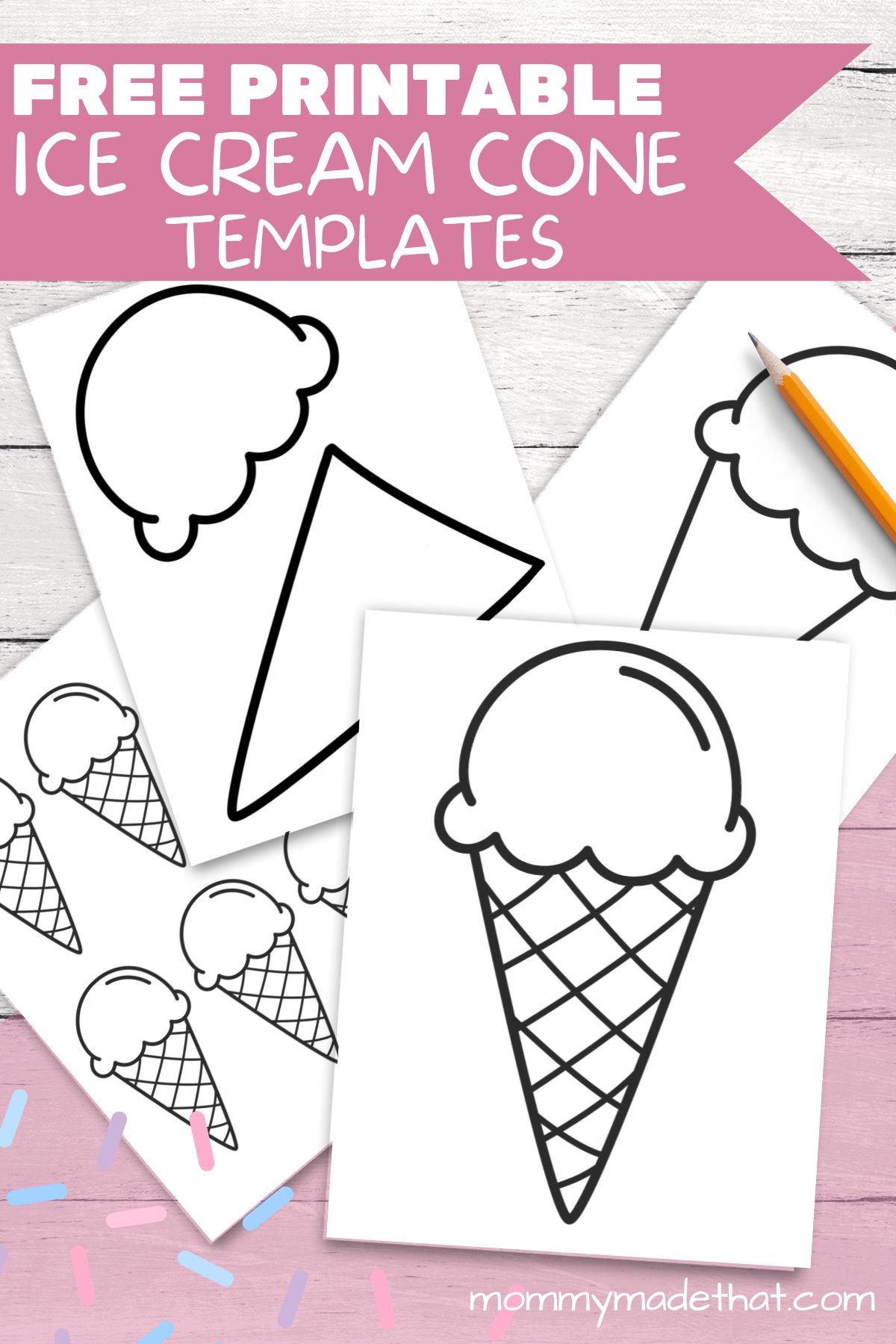 Ice Cream Cone Templates Printable Free