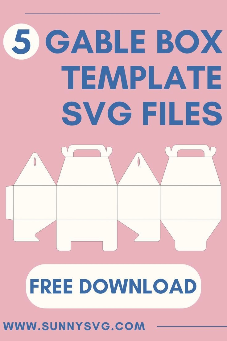 Gable Box Template SVG Free