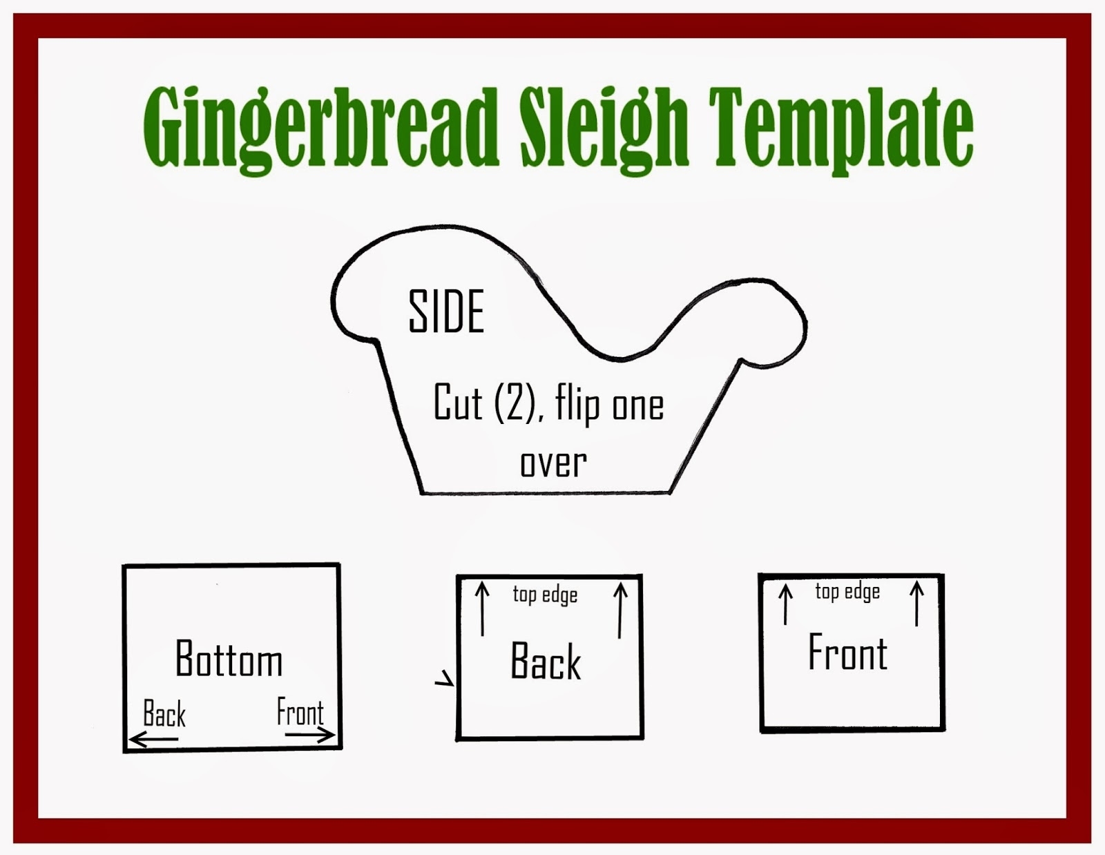 Free Printable Santa Sleigh Templates Free Printable Santa Sleigh Templates