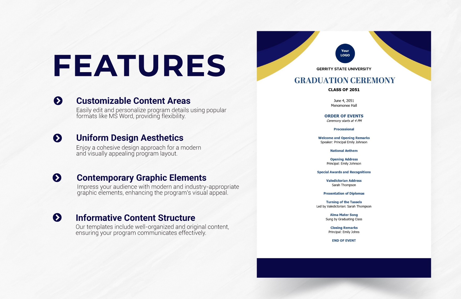Graduation Program Template In Word Illustrator PDF Download Template Graduation Program Template In Word Illustrator PDF Download Template