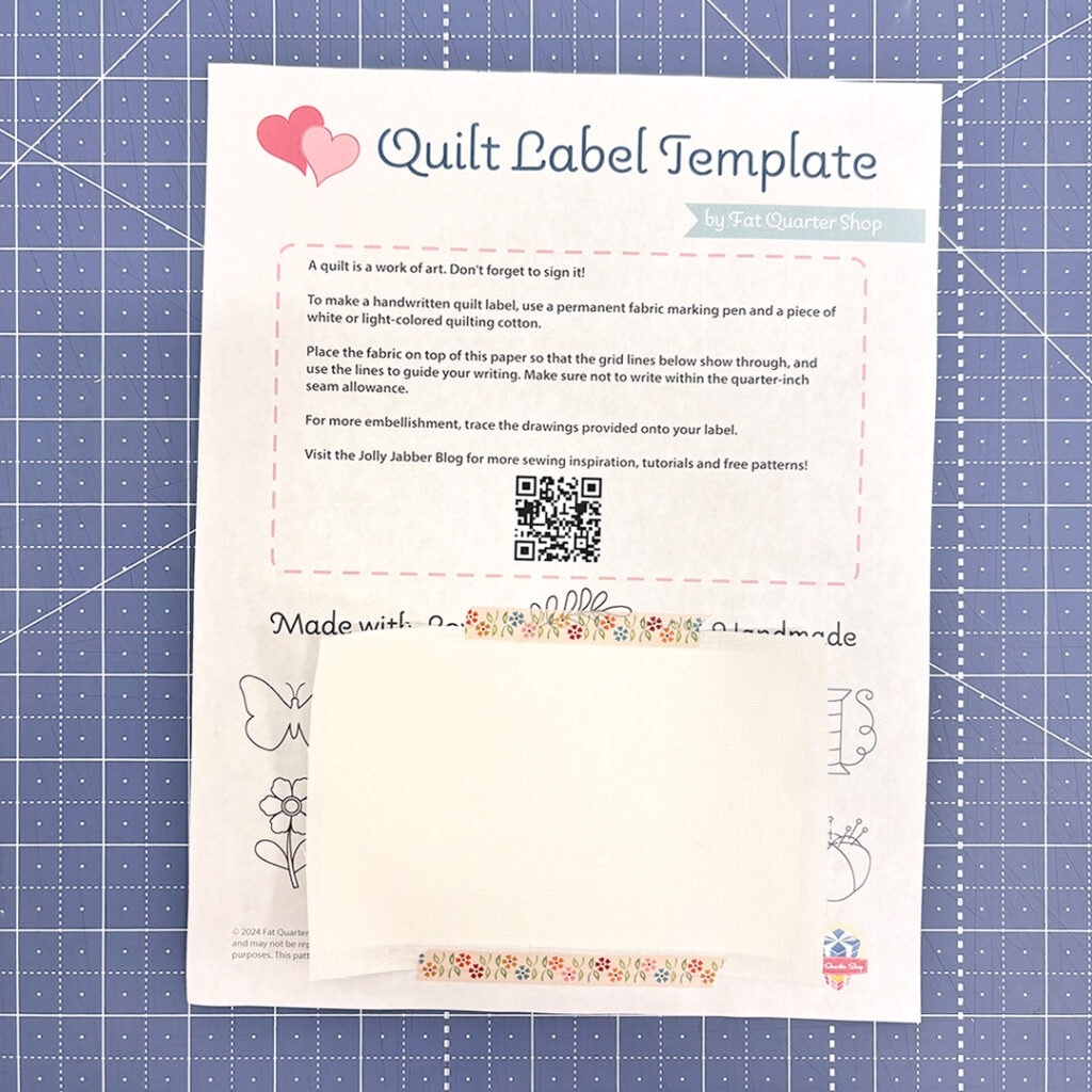 Free Printable Quilt Label Templates