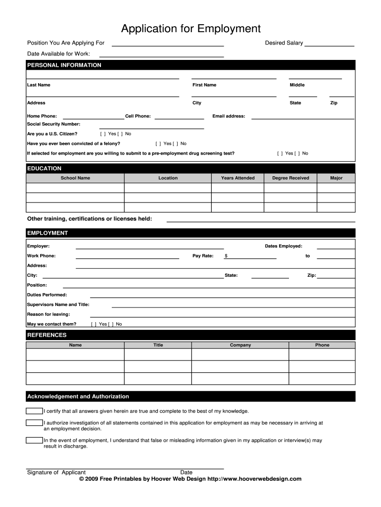 Job Application Form Fill Online Printable Fillable Blank PdfFiller Job Application Form Fill Online Printable Fillable Blank PdfFiller