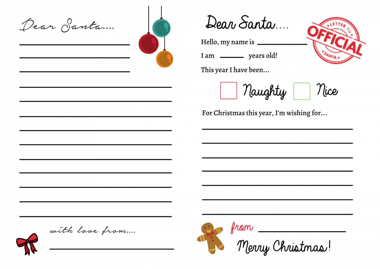 Christmas Letters Template Free Printable Christmas Letters Template Free Printable