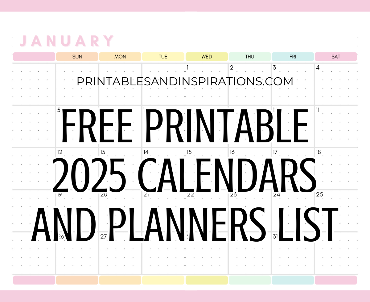 Free Printable 2025 Calendar Templates Free Printable 2025 Calendar Templates