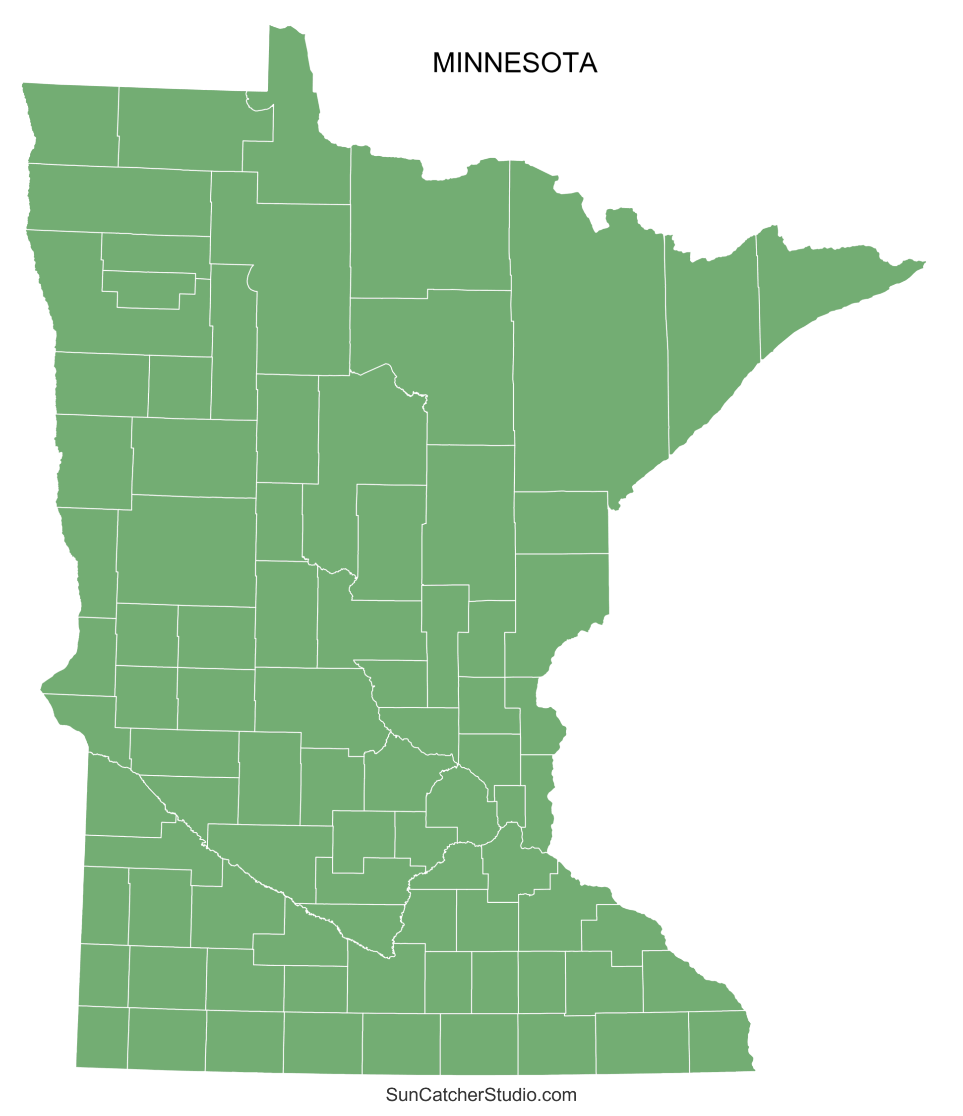 Blank Minnesota Map Template Free Printable Blank Minnesota Map Template Free Printable