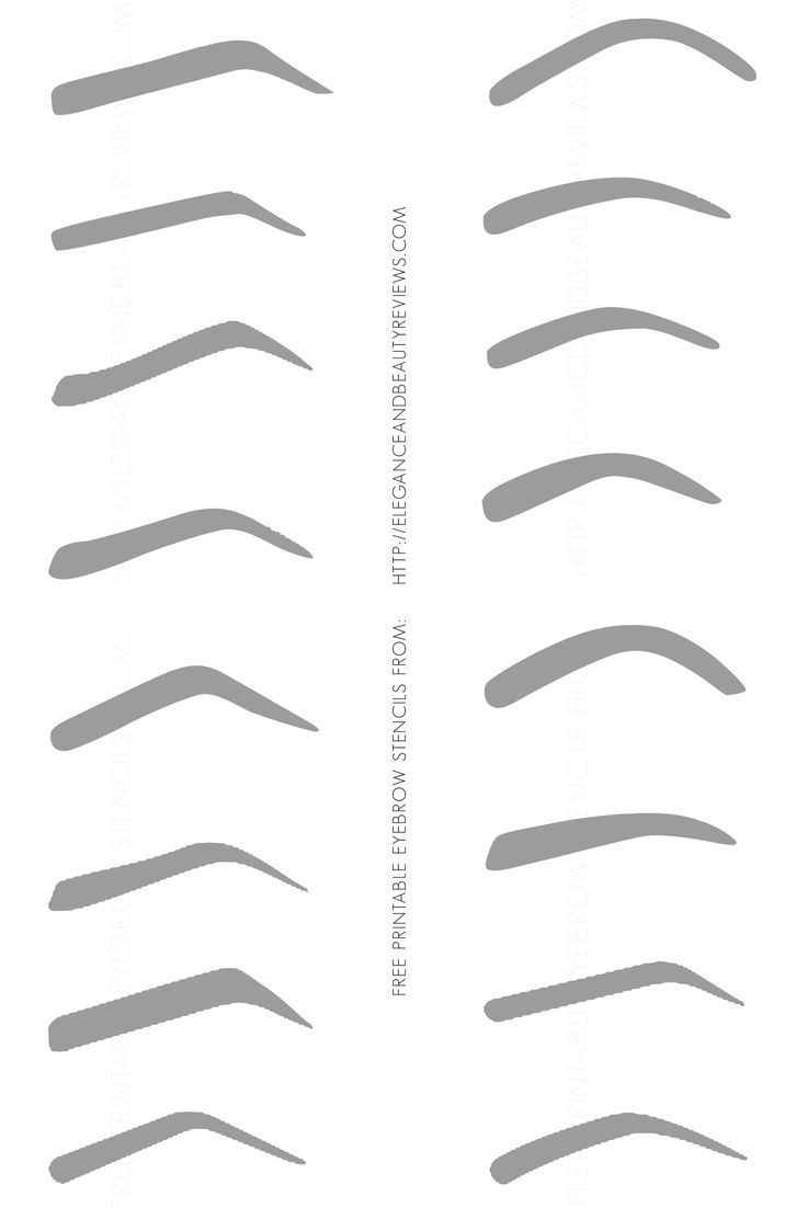 Online Eyebrow Stencils 5 Free PDF Printables Printablee Online Eyebrow Stencils 5 Free PDF Printables Printablee