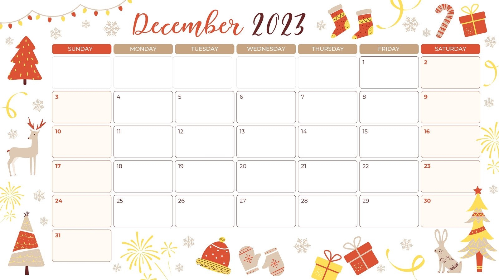 Free Printable Christmas Calendar Templates Free Printable Christmas Calendar Templates
