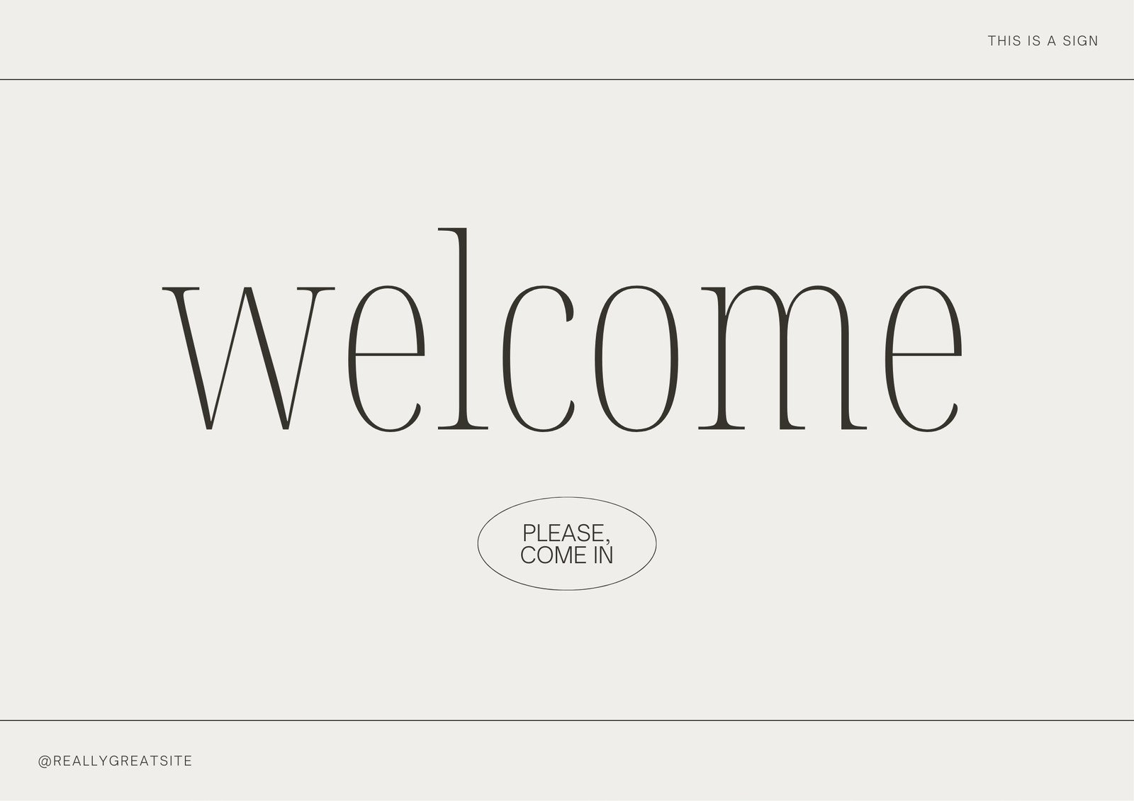 Free Printable Welcome Sign Template