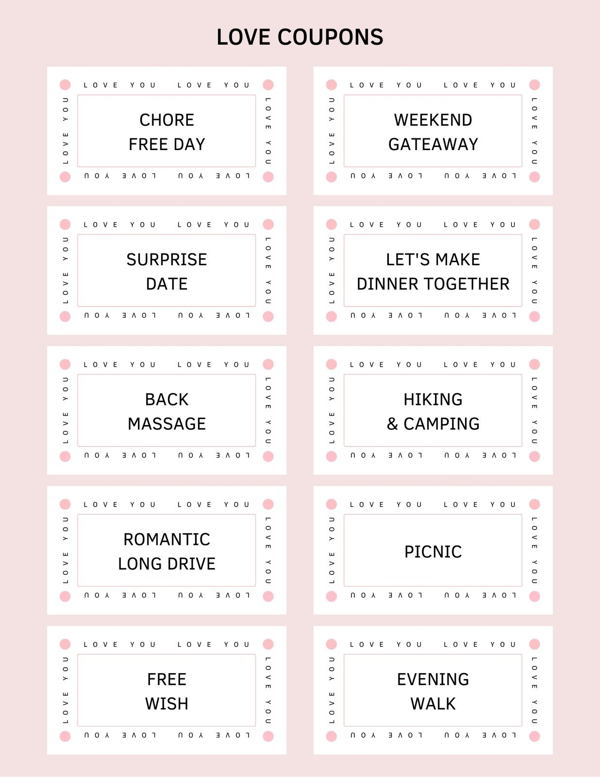 Page 2 Free Printable Love Coupon Templates Canva