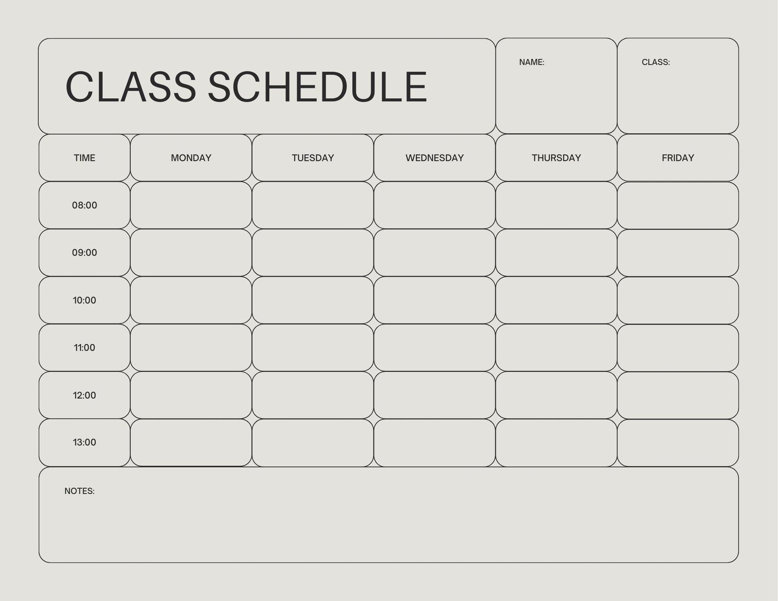 Page 3 Free Printable Class Schedule Templates To Customize Canva