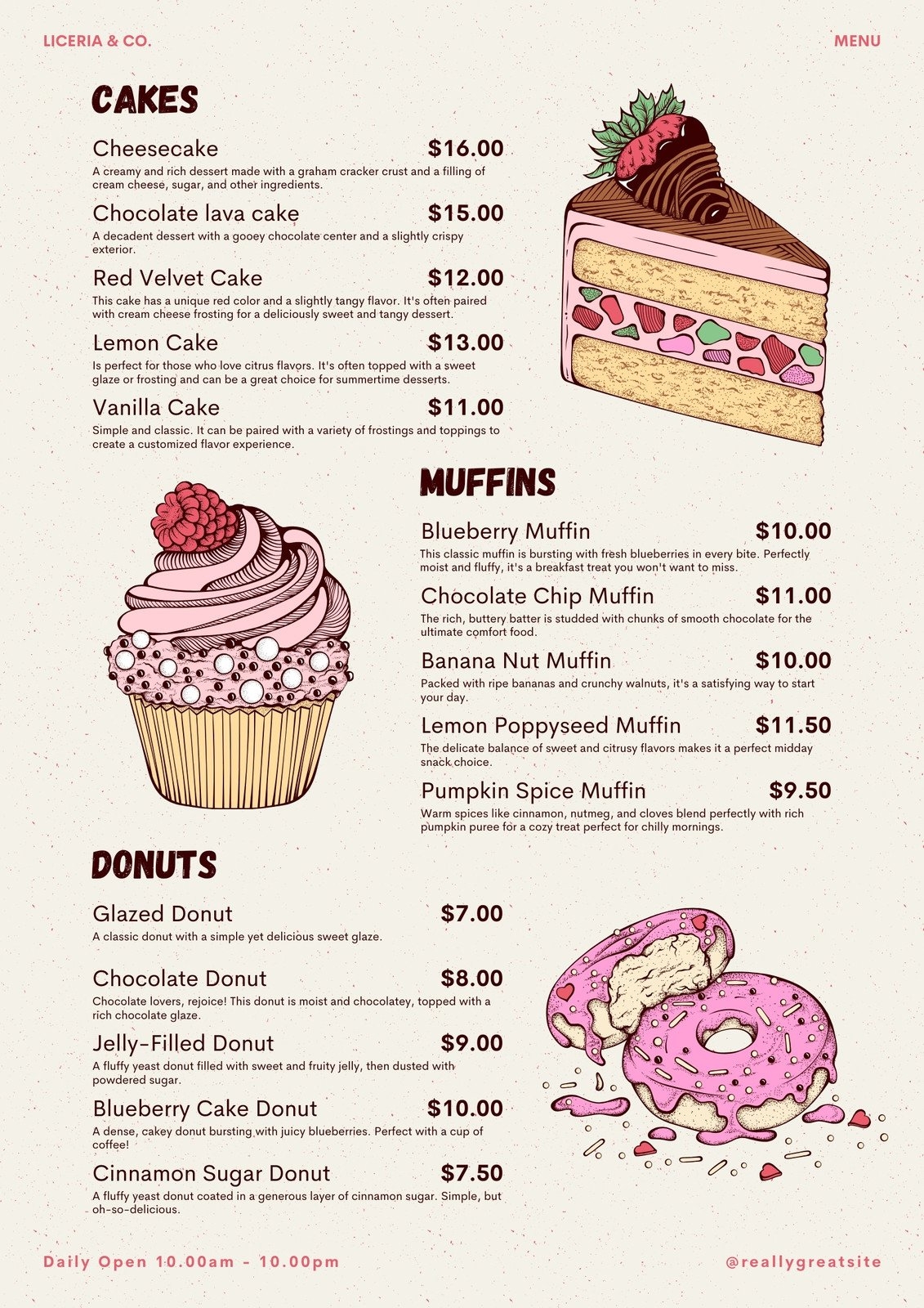 Free Printable Dessert Menu Templates Free Printable Dessert Menu Templates