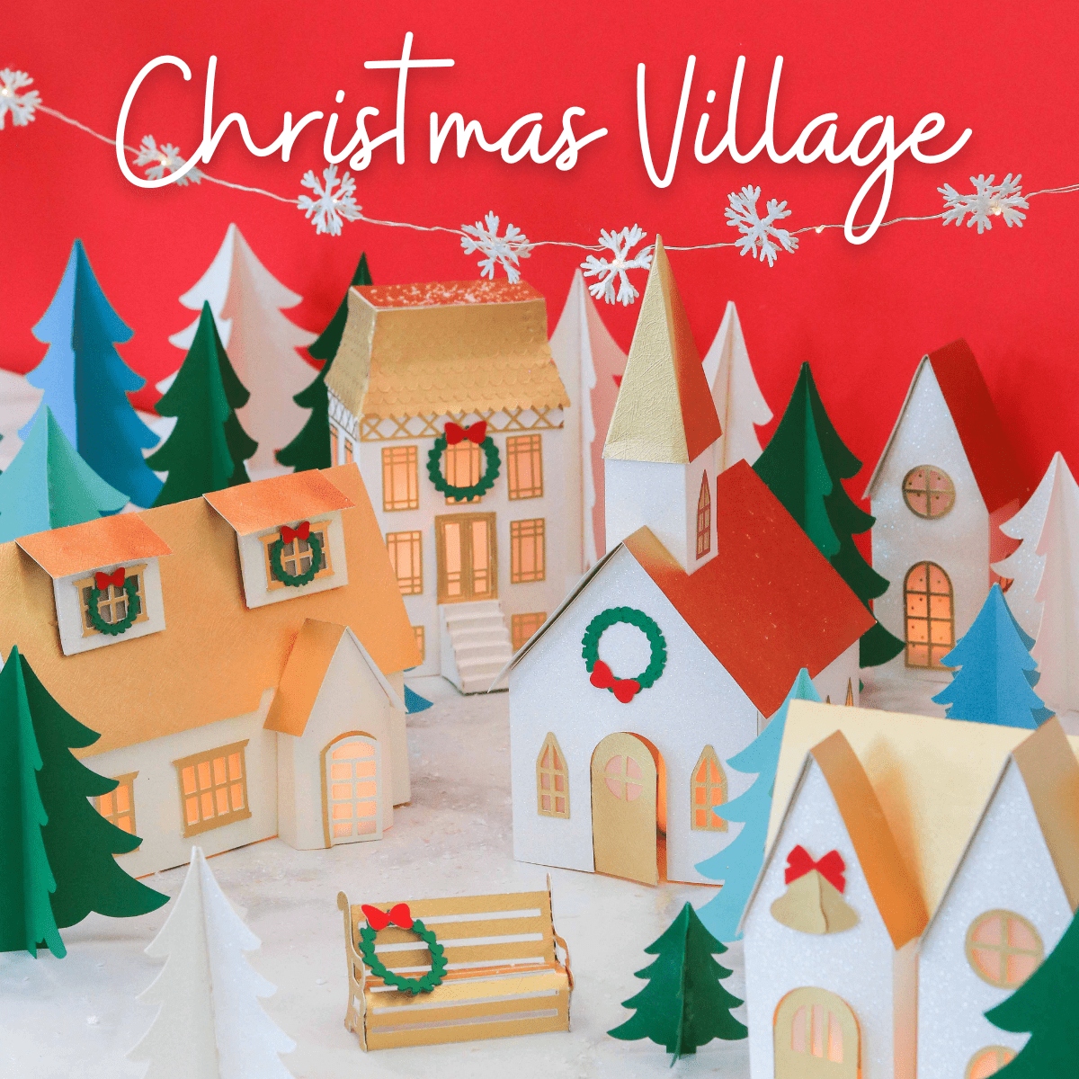 Paper Christmas Village Free Template Sweet Red Poppy Paper Christmas Village Free Template Sweet Red Poppy