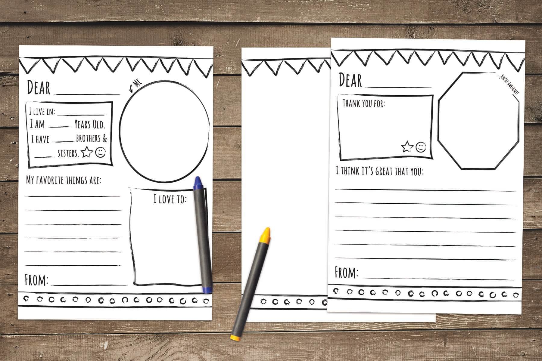 Free Printable Pen Pal Letter Templates Free Printable Pen Pal Letter Templates