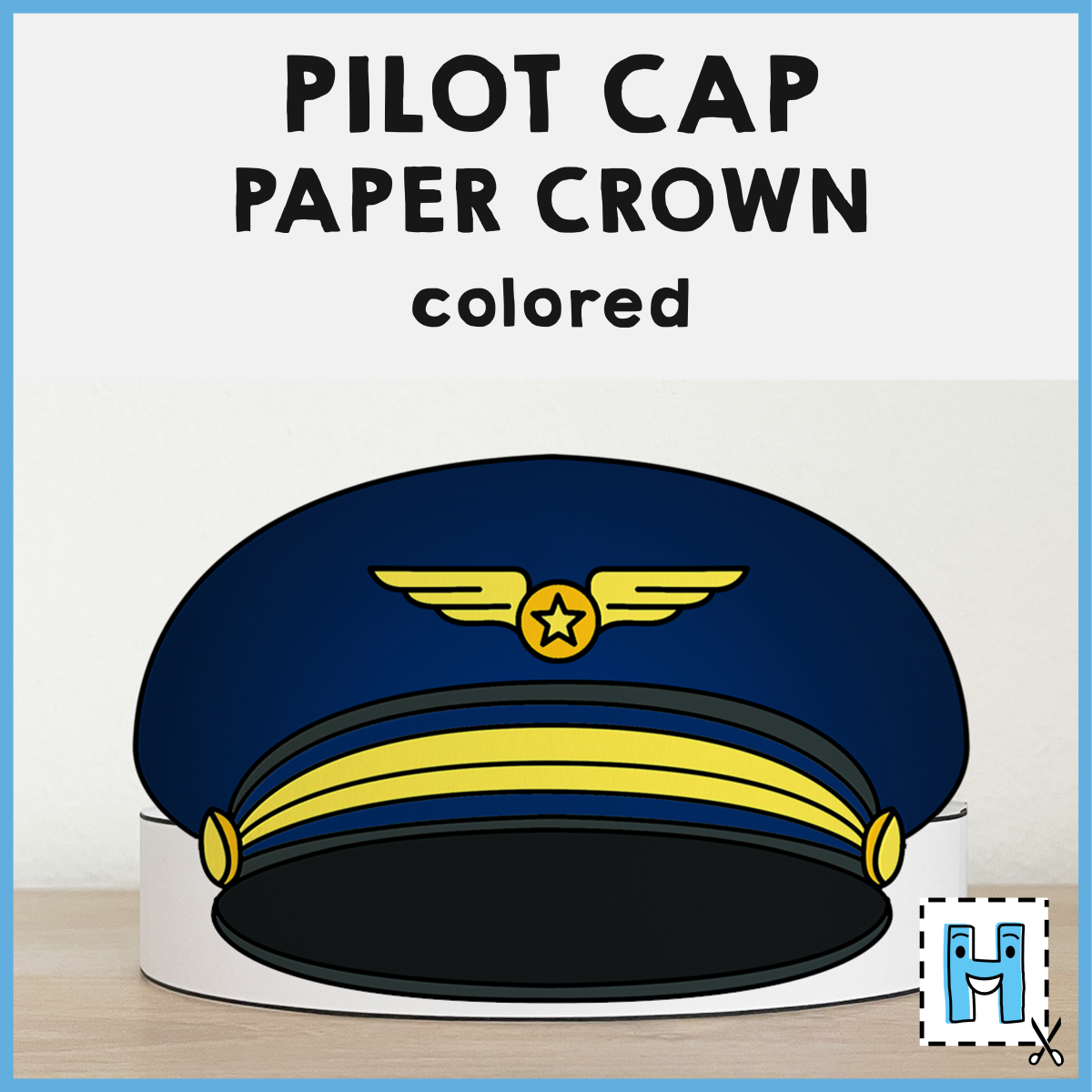 Pilot Cap Airline Paper Crown Career Day Printable Craft Activity Headband Made By Teachers Pilot Cap Airline Paper Crown Career Day Printable Craft Activity Headband Made By Teachers